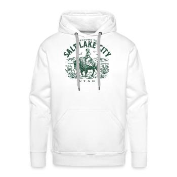 Salt Lake City Bison Rider Vintage - Men's Premium Hoodie - white - Front - Liam (192cm)