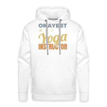 Okayest Yoga Instructor - Men's Premium Hoodie - white - Front - Liam (192cm)