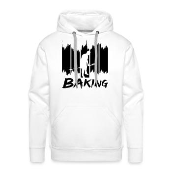 Baking - Men's Premium Hoodie - white - Front - Liam (192cm)