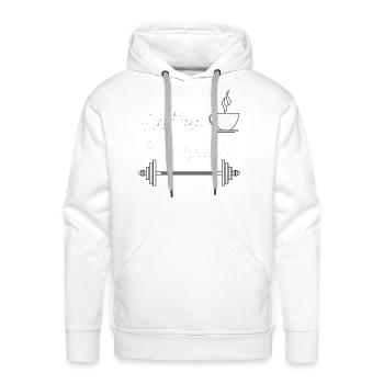 Coffee And Squats - Men's Premium Hoodie - white - Front - Liam (192cm)