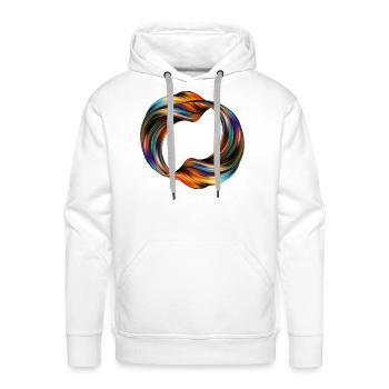 Flow of Colors in a Circular Design - Men's Premium Hoodie - white - Front - Liam (192cm)