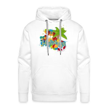 Colorful Summer Graffiti Holidays - Men's Premium Hoodie - white - Front - Liam (192cm)