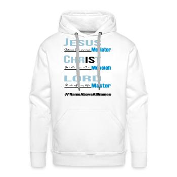 Jesus Is Lord - Men's Premium Hoodie - white - Front - Liam (192cm)