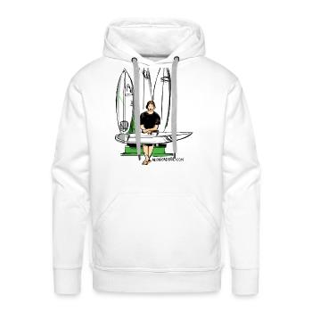 John John Florence Quiver - Men's Premium Hoodie - white - Front - Liam (192cm)