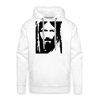 Jesus Christ Christian Messiah Redemption Mercy - Men's Premium Hoodie - white - Front - Liam (192cm)