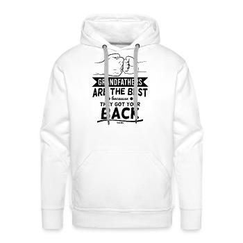 Grandpa Papa Father's Day award - Men's Premium Hoodie - white - Front - Liam (192cm)