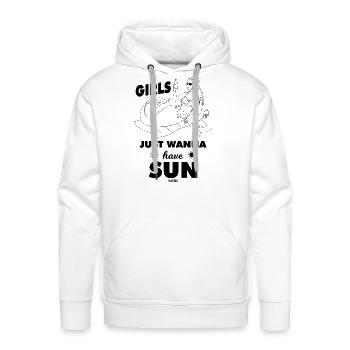 Mother Mermaid swim Gift - Men's Premium Hoodie - white - Front - Liam (192cm)