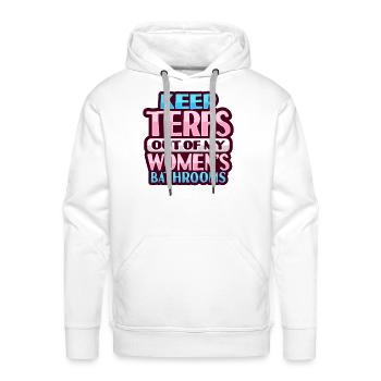 No Terfs Transfeminism Trans Trans Person - Men's Premium Hoodie - white - Front - Liam (192cm)