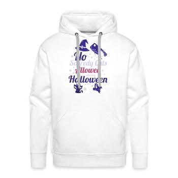 No anxious cats are allowed on Halloween - Men's Premium Hoodie - white - Front - Liam (192cm)