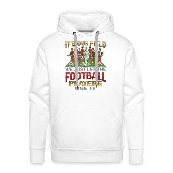 Marching Band Football Design for a Drum Major - Men's Premium Hoodie - white - Front - Liam (192cm)
