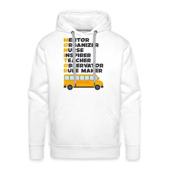 School Bus Monitor Bus Aide Attendant Student - Men's Premium Hoodie - white - Front - Liam (192cm)