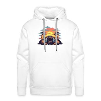 Bulldog - Men's Premium Hoodie - white - Front - Liam (192cm)