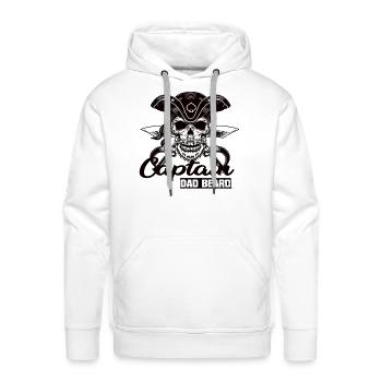 Captain Dad Beard Captain Boot Sailing Sailing - Men's Premium Hoodie - white - Front - Liam (192cm)