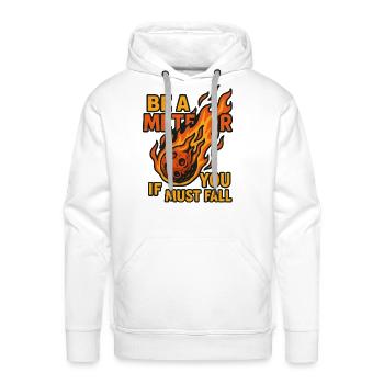 Meteor With Fireball Impact Design - Men's Premium Hoodie - white - Front - Liam (192cm)