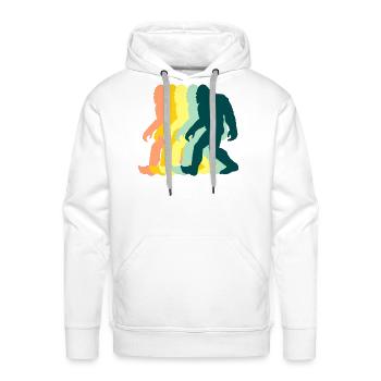 Color Cascade Walking Silhouettes - Men's Premium Hoodie - white - Front - Liam (192cm)