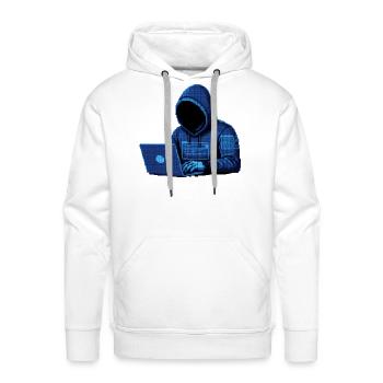 Cyberpunk Hacker | Coder & Tech Aesthetic stuffs - Men's Premium Hoodie - white - Front - Liam (192cm)