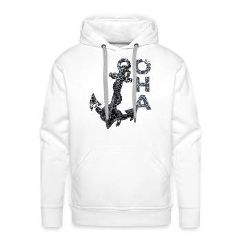 Oha Anchor North German Panic Attack - Men's Premium Hoodie - white - Front - Liam (192cm)