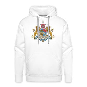 Imperial Coat of Arms of Iran - Men's Premium Hoodie - white - Front - Liam (192cm)