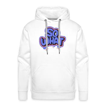 So What - Men's Premium Hoodie - white - Front - Liam (192cm)