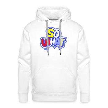 So What - Men's Premium Hoodie - white - Front - Liam (192cm)