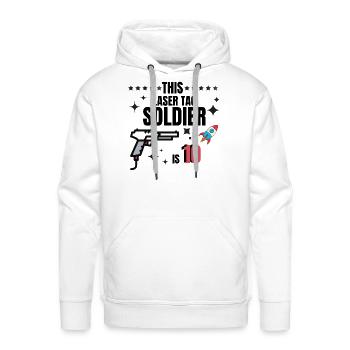 This laser tag - Men's Premium Hoodie - white - Front - Liam (192cm)