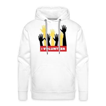 Hands Volunteers Group - Men's Premium Hoodie - white - Front - Liam (192cm)