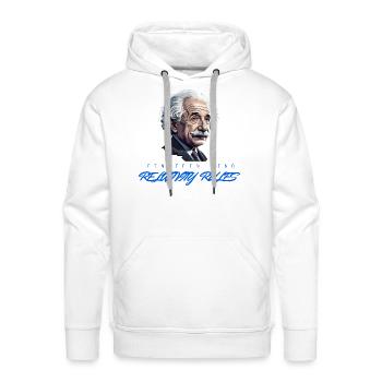 Historical Mind Relativity Rule - Men's Premium Hoodie - white - Front - Liam (192cm)