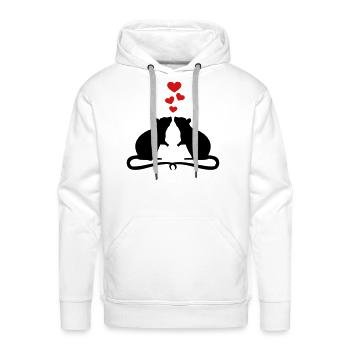 Rat - Men's Premium Hoodie - white - Front - Liam (192cm)