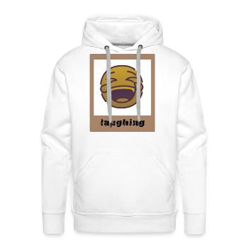 Laughing - Men's Premium Hoodie - white - Front - Liam (192cm)