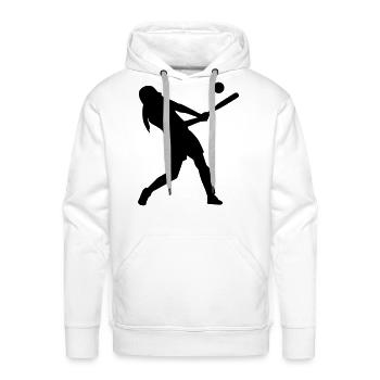 Softball - Men's Premium Hoodie - white - Front - Liam (192cm)