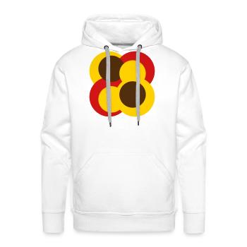 Abstract Geometric Circular Shapes - Men's Premium Hoodie - white - Front - Liam (192cm)