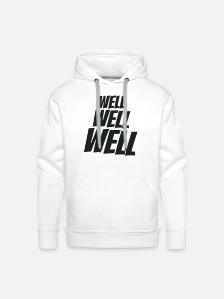 Well Well Well Wellness - Men's Premium Hoodie - white