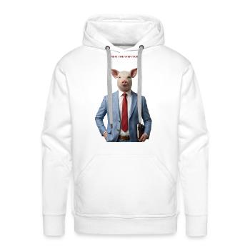 Pig Man - Men's Premium Hoodie - white - Front - Liam (192cm)