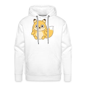 Kawaii Fox Chibi Charm - Men's Premium Hoodie - white - Front - Liam (192cm)