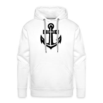 Very Old Anchor In Tattoo Style - Men's Premium Hoodie - white - Front - Liam (192cm)