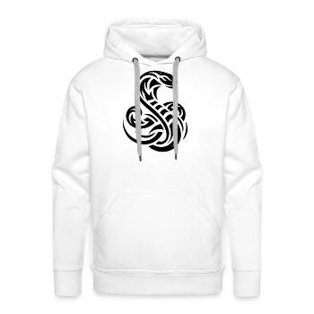 Venomous Snake Tattoo - Men's Premium Hoodie - white - Front - Liam (192cm)