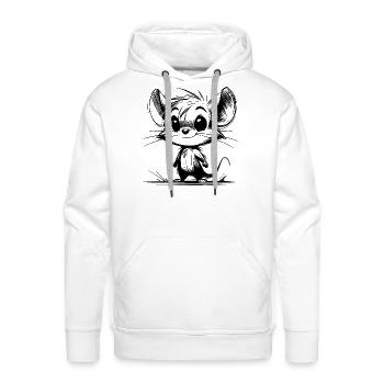 Cute Children's Baby Mouse - Men's Premium Hoodie - white - Front - Liam (192cm)