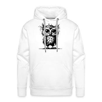 Owl I Don't Look Tired - I Am Tired - Men's Premium Hoodie - white - Front - Liam (192cm)