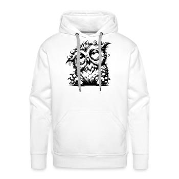 Owl Dark Circles? My Natural Accessories - Men's Premium Hoodie - white - Front - Liam (192cm)