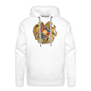 Coat of Arms of Armenia - Men's Premium Hoodie - white - Front - Liam (192cm)