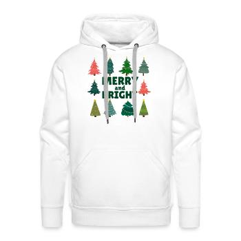 Merry and Bright - Men's Premium Hoodie - white - Front - Liam (192cm)