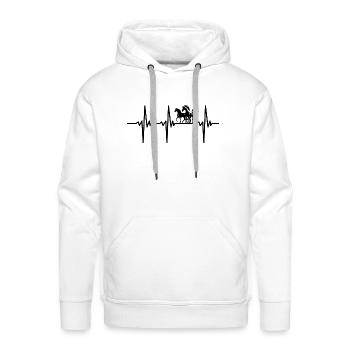 Heartbeat For Proud Equestrian Herd - Men's Premium Hoodie - white - Front - Liam (192cm)