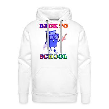 Back to School - Men's Premium Hoodie - white - Front - Liam (192cm)