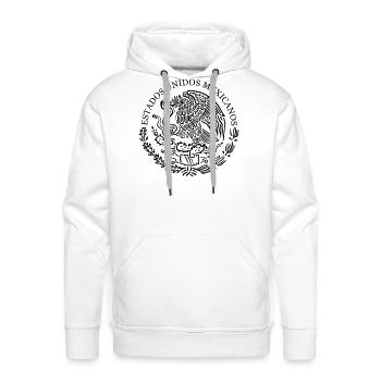 Mexico Coat of Arms - Men's Premium Hoodie - white - Front - Liam (192cm)