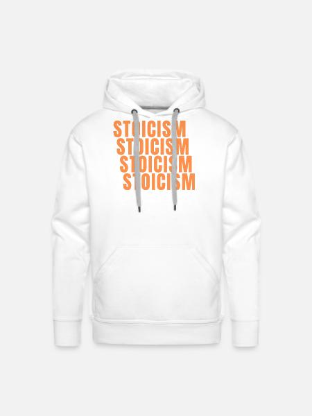 Stoicism : The Strength of Simplicity - Men's Premium Hoodie - white