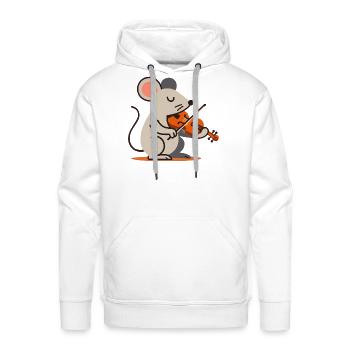Mouse violin arthist - Men's Premium Hoodie - white - Front - Liam (192cm)