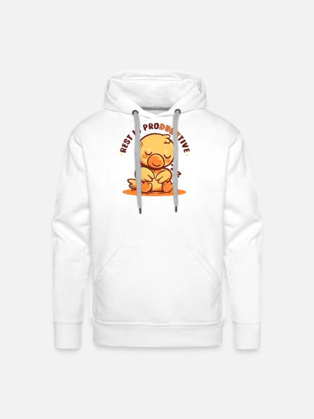 Rest is Producktive - Men's Premium Hoodie - white