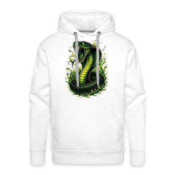 Neon Cobra Surge - Men's Premium Hoodie - white - Front - Liam (192cm)