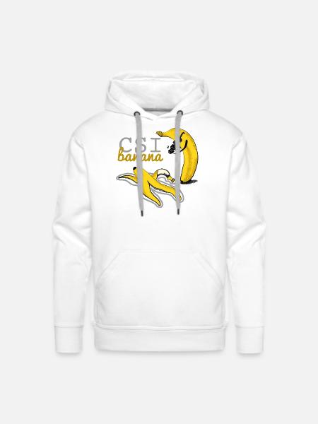 CSI BANANA - banana kill - Men's Premium Hoodie - white
