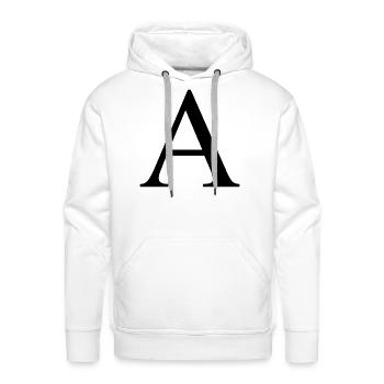 Alpha - Men's Premium Hoodie - white - Front - Liam (192cm)